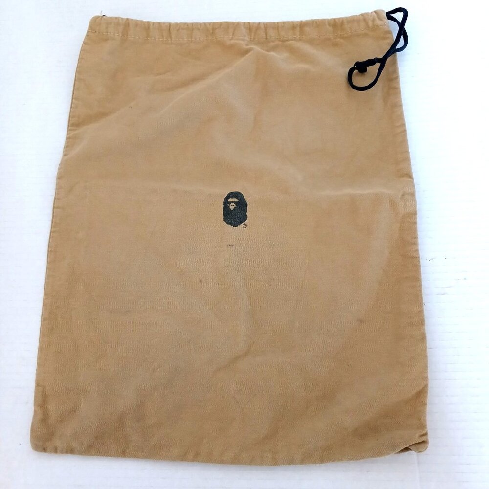 A Bathing Ape Canvas Draw String Bag Purse Shoe Bag